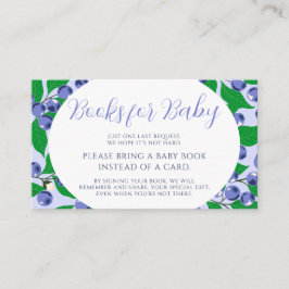 Tarjeta De Recepción Libros dulces de Baby Shower azules para bebés