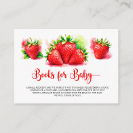 Tarjeta De Recepción Libros dulces de fresa para bebé