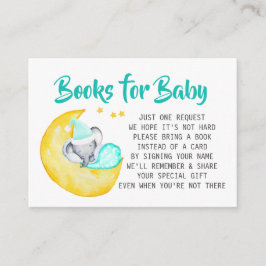 Tarjeta De Recepción Libros elefantes de Baby Shower para bebé