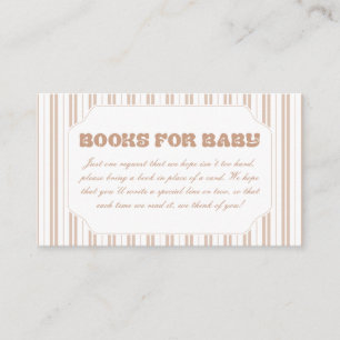 Tarjeta De Recepción Libros Elegantes de Chocolate Marrón con Patrón de