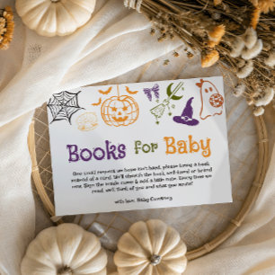 Tarjeta De Recepción Libros espeluznantes y extravagantes de Halloween 