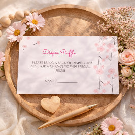 Tarjeta De Recepción Libros Florales de Acuarela Rosa para Bebé