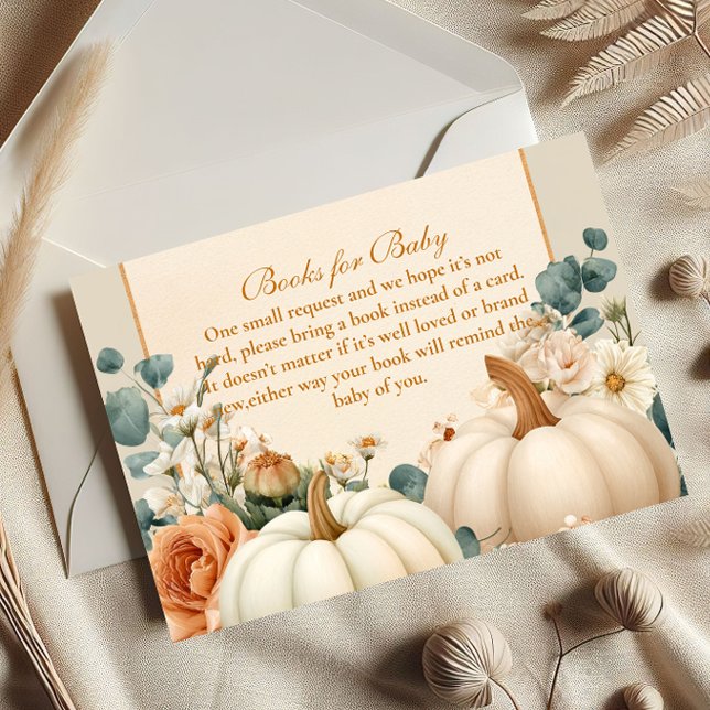 Tarjeta De Recepción Libros florales de calabaza rusa para bebé (Subido por el creador)