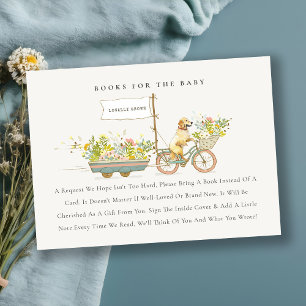 Tarjeta De Recepción Libros Florales De Golden Retriever Para Baby Show