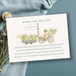Tarjeta De Recepción Libros Florales De Golden Retriever Para Baby Show