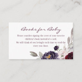 Tarjeta De Recepción Libros florales de Halloween para bebé