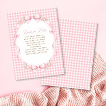 Libros Florales de Lazo de Gingham Rosa para Bebé