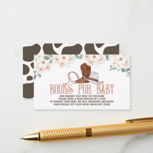 Tarjeta De Recepción Libros Florales del Oeste para Bebé Pequeña Vaquer