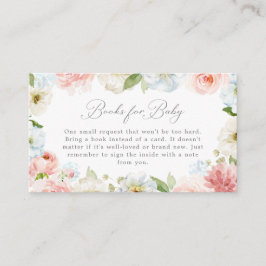 Tarjeta De Recepción Libros florales para bebés revelados por género
