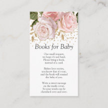 Libros Florales Rosados para Gabinete Baby Shower