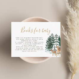 Tarjeta De Recepción Libros Forestales De Invierno Para Bebé