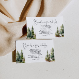 Tarjeta De Recepción Libros forestales de la acuarela de Woodland para 