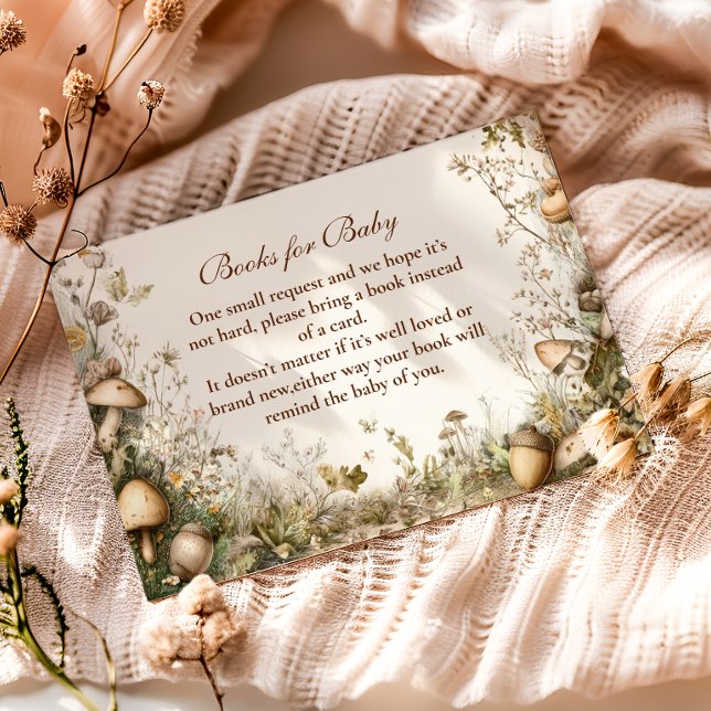 Tarjeta De Recepción Libros forestales de setas de Woodland para bebés (Subido por el creador)