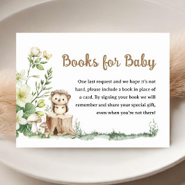 Tarjeta De Recepción Libros Forestales De Woodland Baby Shower Para Beb