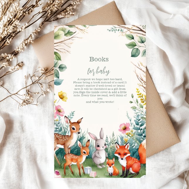 Tarjeta De Recepción Libros forestales para bebés de animales de Woodla (Subido por el creador)