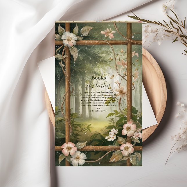 Tarjeta De Recepción Libros forestales rústicos de bosques para bebé (Subido por el creador)