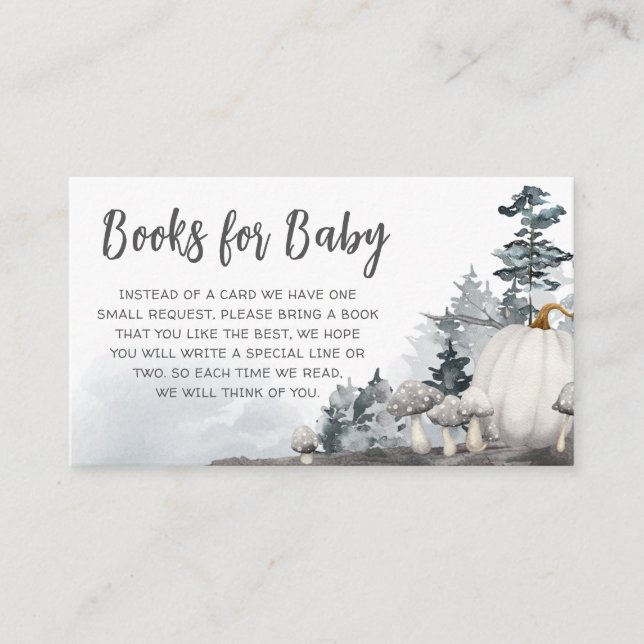 Tarjeta De Recepción Libros góticos en Baby Shower para bebé (Anverso)