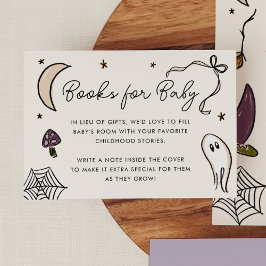 Tarjeta De Recepción Libros ilustrados de Baby Shower de Halloween para