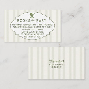 Tarjeta De Recepción Libros Insert Preparación de Café Brunch Baby Show