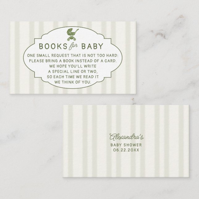 Tarjeta De Recepción Libros Insert Preparación de Café Brunch Baby Show (Anverso / Reverso)