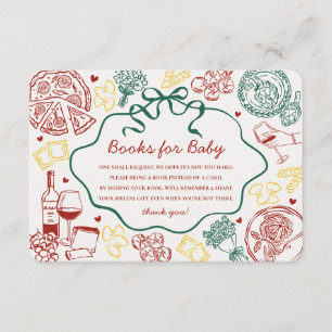 Tarjeta De Recepción Libros italianos de entrega especial de pasta para
