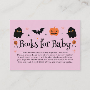 Tarjeta De Recepción Libros lindos de Halloween para bebé en Baby Showe
