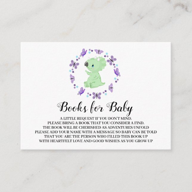 Tarjeta De Recepción Libros lindos de la estrella de la mariposa de (Anverso)