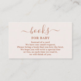 Tarjeta De Recepción Libros minimalistas de color rosa pálido para la t