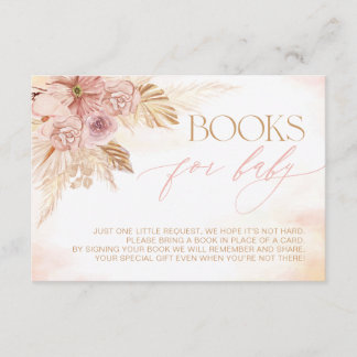 Tarjeta De Recepción Libros minimalistas del Boho Pampas a pedido de li