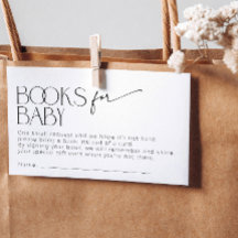 Libros minimalistas modernos para baby shower