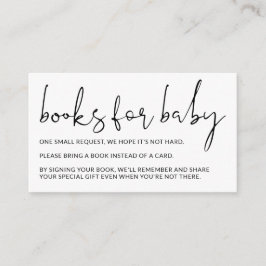 Tarjeta De Recepción Libros mínimos blancos modernos para bebés a petic