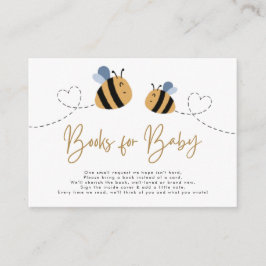 Tarjeta De Recepción Libros modernos de abejas amarillas para bebés