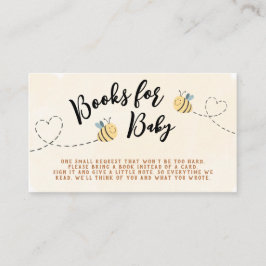 Tarjeta De Recepción Libros modernos de abejas para Baby Shower