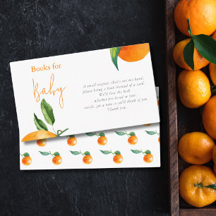 Tarjeta De Recepción Libros modernos de cítricos Naranjas para bebés