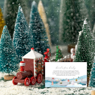 Tarjeta De Recepción Libros modernos de la aldea de nieve de invierno p