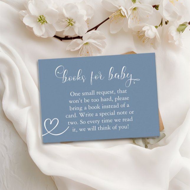Tarjeta De Recepción Libros modernos y elegantes de Blue Boho para Baby (Subido por el creador)