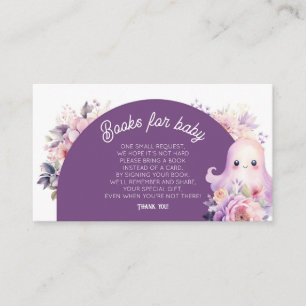 Tarjeta De Recepción Libros morados para bebés