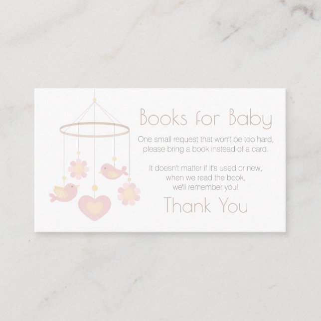Tarjeta De Recepción Libros móviles para bebé (Anverso)