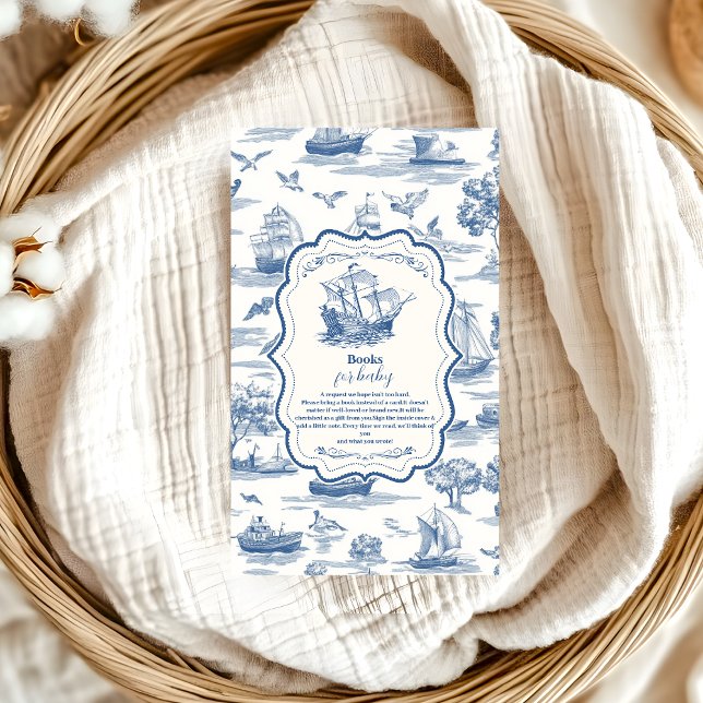 Tarjeta De Recepción Libros náuticos de Baby Shower para bebés (Subido por el creador)