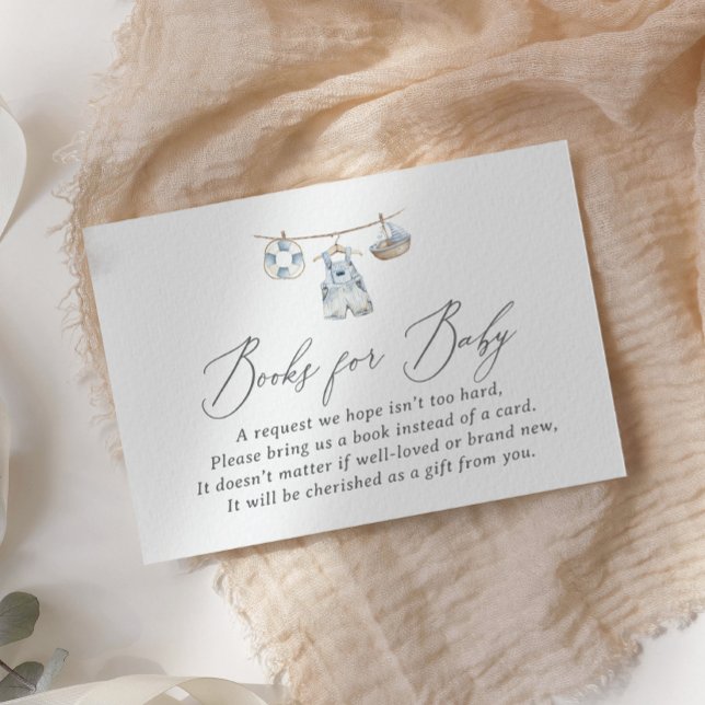 Tarjeta De Recepción Libros náuticos de Baby Shower para el bebé (Subido por el creador)