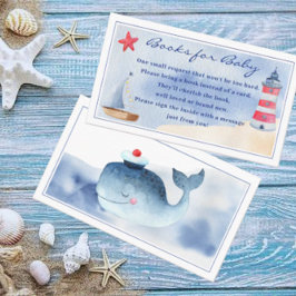 Tarjeta De Recepción Libros náuticos neutros de género para el bebé
