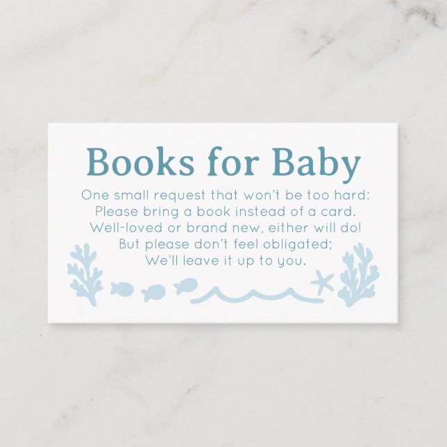 Tarjeta De Recepción Libros Náuticos para Bebé (Anverso)