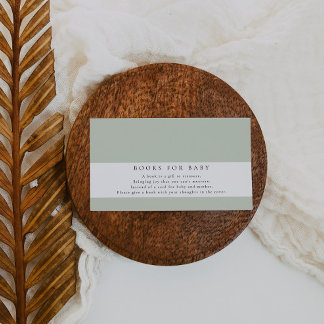 Tarjeta De Recepción Libros Neutrales De Baby Shower De Género Para El