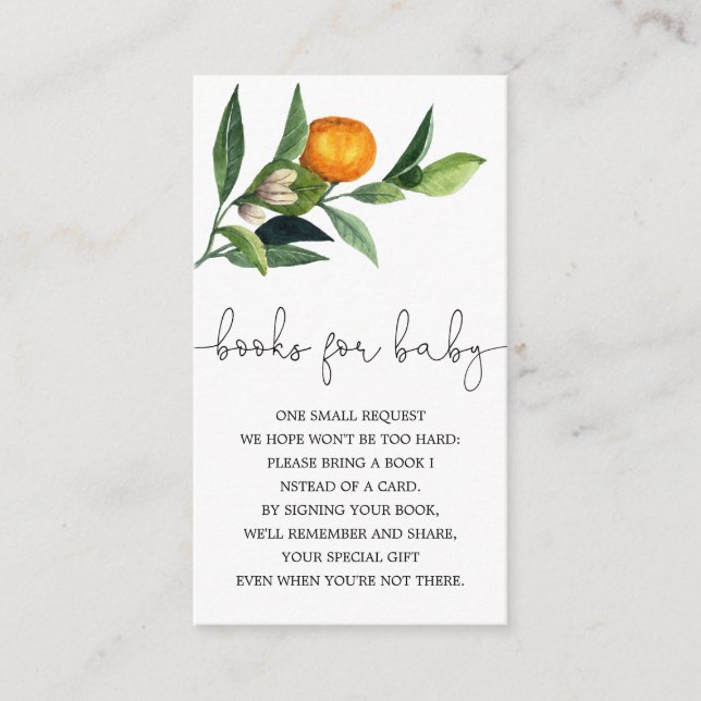 Tarjeta De Recepción Libros Neutrales De Género De Citro naranja Para E (Anverso)
