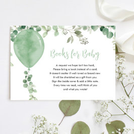 Tarjeta De Recepción Libros neutrales de género para eucalipto de globo