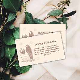 Tarjeta De Recepción Libros Neutrales De Surfboard Boho Para Baby Showe