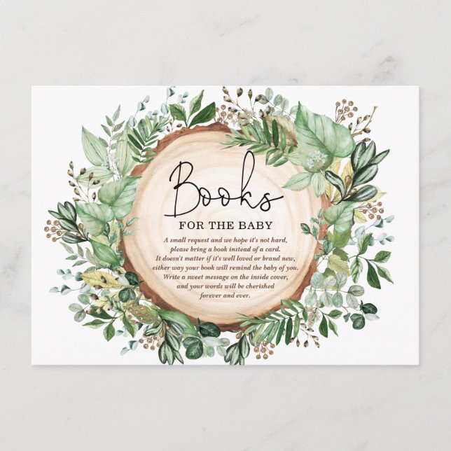 Tarjeta De Recepción Libros neutrales de vegetación forestal rústica pa (Anverso)