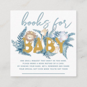Tarjeta De Recepción Libros para animales de Safari para bebés