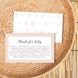 Tarjeta De Recepción Libros Para Baby Beach Seashell Baby Shower