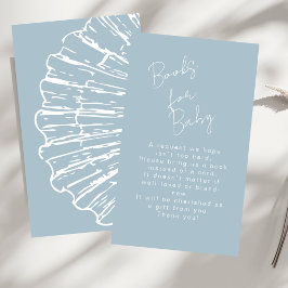 Tarjeta De Recepción Libros para Baby Blue Scallop Shell Boy Baby Showe